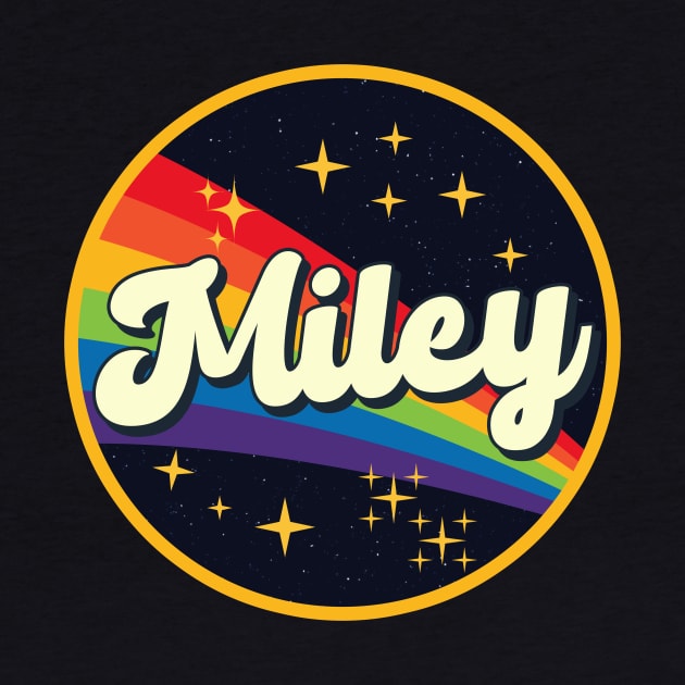 Miley // Rainbow In Space Vintage Style by LMW Art